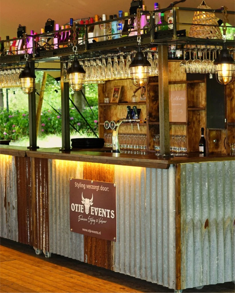 Houten bar van Otje Events